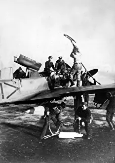 Refuelling: Fighter Plane Being Prepared for Operation