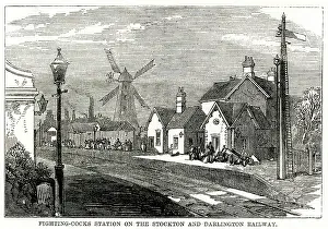 Dinsdale: Fighting Cocks railway station, Stockton-Darlington line