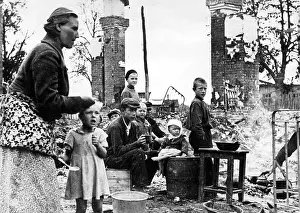 Displaced: During the fighting a family was displaced, now they