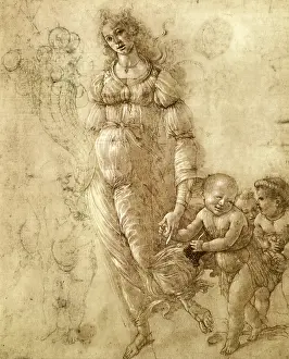 Botticelli: Figure of Abundance, by Botticelli
