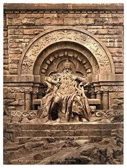 Kyffhauser: Figure of Barbarossa, Kyffhauser and Monument, Thuringia, Ge