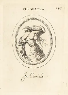 Corniola: Figure of the death of Cleopatra, Queen of Egypt