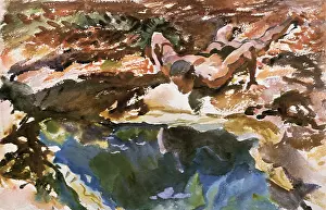Sargent: Figure and Pool, by Singer Sargent