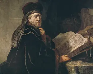 Harmenszoon: Figure of Sage, by Rembrandt