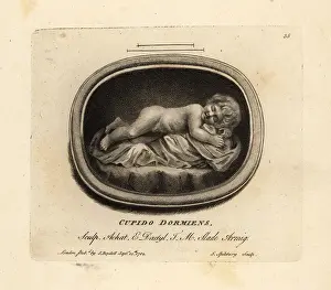 Agate: Figure of a sleeping cupid