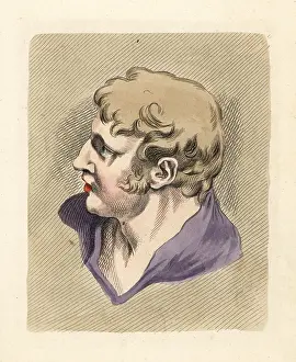 Old Master: Figure of a young man in profile