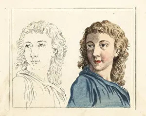 Young Man: Figures from an 18th century colouring book