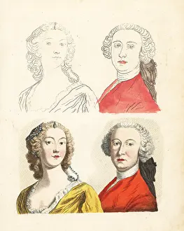 Robert Sayer: Figures from an 18th century colouring book