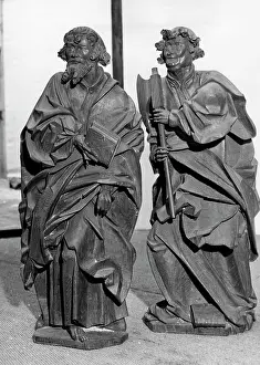 Rostock: Figures of the apostles from Guestrower Cathedral, ca. 1930s