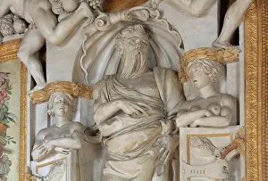 Fiorentino: Figures in carved stucco from the frame of the