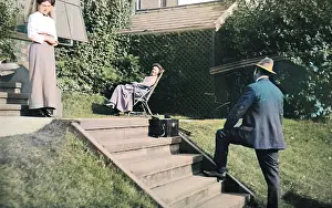 Battersby: Figures in an Edwardian garden
