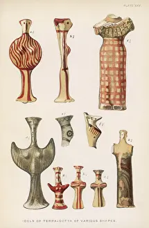 Idols: Figures of gods found at Tiryns, Greece