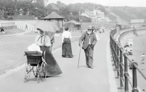 Childcare: Filey, People on the Promenade 1901