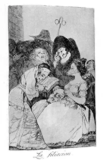 Caprichos: The filiation Artist: Francisco Goya