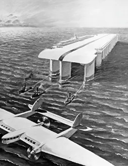 Glider: Film set of F.P.1 Doesn't Answer, 1932