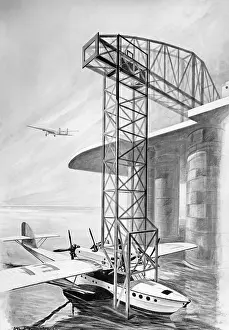 Glider: Film set of F.P.1 Doesn't Answer, 1932