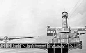 Glider: Film set of F.P.1 Doesn't Answer, 1932