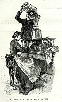 Pour: Filtering and bottling Botot water, Paris Exhibition of 1889
