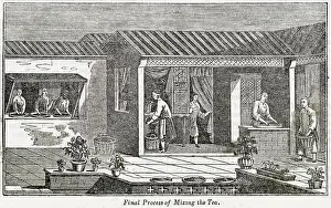 Mixing: Final process of mixing the tea, China