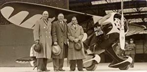 Financier: Financier Bowen with pilots J H Wright and J Polando