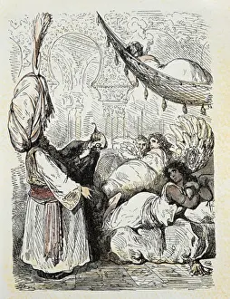 Muenchhausen: fine arts, Dore, Gustave (1832 - 1883), illustration