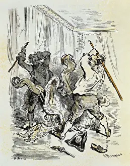 Muenchhausen: fine arts, Dore, Gustave (1832 - 1883), illustration