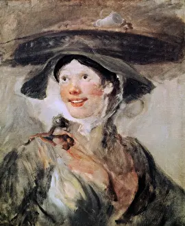 Saleswoman: fine arts, Hogarth, William, (1697 - 1764), painting