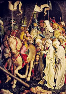 1446: fine arts, Middle Ages, Germany, painting, Kreuztragung