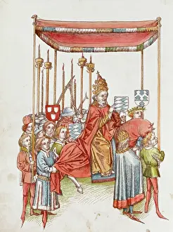 Colonna: fine arts, middle ages, miniature, Council of