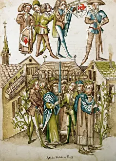 1414: fine arts, middle ages, miniature, Council of