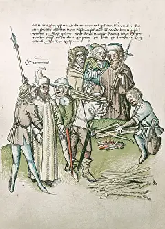 Pyre: fine arts, middle ages, miniature, Council of