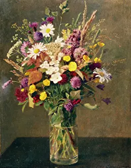 Blumenstrauss: fine arts, Scholderer, Otto (1834 - 1902), painting