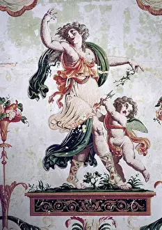 Amor: fine arts, wallpaper, Amor dancing with a Maenad