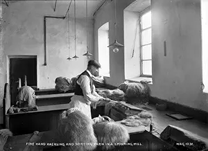Spinning: Fine Hand Hackling and Sorting Yarn in a Spinning Mill