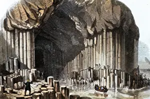 Approximately: Fingal's Cave, best-known of the caves in the