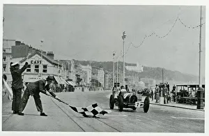 Chequered: Finish of the Mannin Moar race, Douglas, Isle of Man