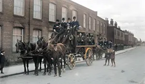 The Battersby Collection: Finishers on conveyance in front of hat factory