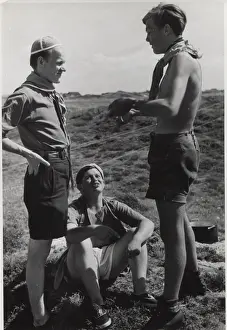 Skullcap: Finnish boy scouts at Jamborette