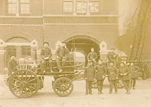 Horsed: Fire crew and horse drawn pump