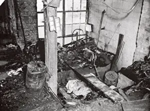 Legg: Fire damage at Robert Legg Ltd, Eagle Wharf Road, N1