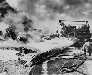 Saipan: Fire and destruction after a mid-day Japanese