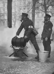 Erupted: Fire drill in Berlin-Kreuzberg, 1935