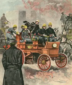 Unrestricted: Fire engine in Paris, answering a call