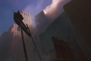 Nyfd: Fire fighter at base of burning WTC 6 following
