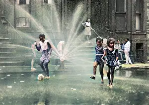 Hispanic: Fire Hydrant Street Play NYC 1969