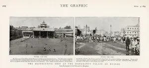 Destructive: Fire at the Maharani's Palace at Mysore
