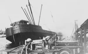 Harbours: Fire on a moored vessel