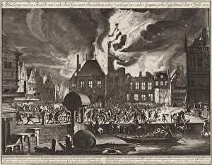 Heyden: The Fire in the Old Town Hall in Amsterdam