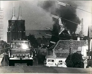 Roskilde: Fire at Roskilde Cathedral, Denmark