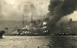 Tyneside: Fire on Training Ship Wellesley, North Shields